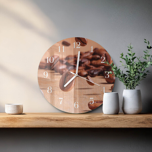 Horloge ronde Café en grains
