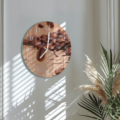 Horloge ronde Café en grains