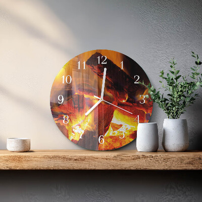 Horloge ronde Feu