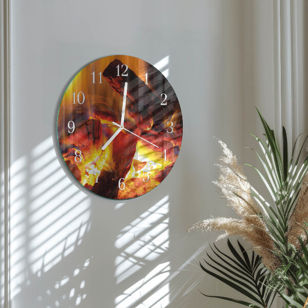 Horloge ronde Feu