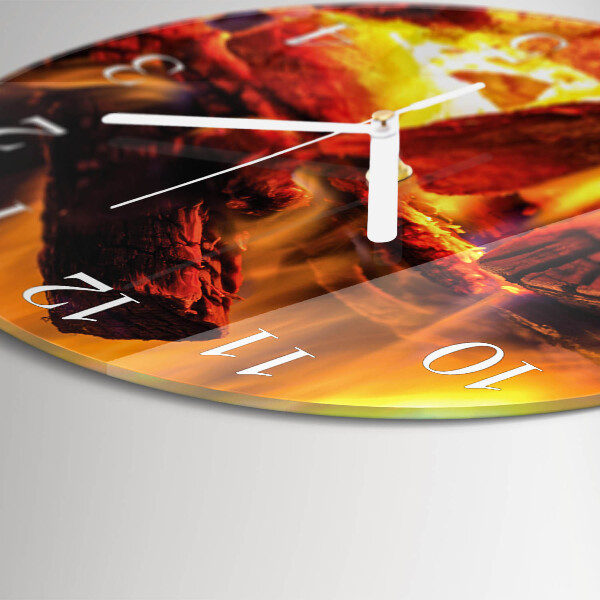 Horloge ronde Feu