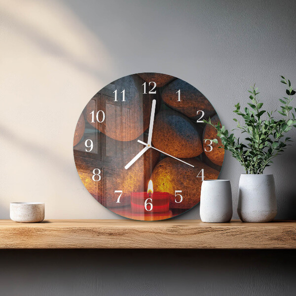 Horloge ronde Pierres