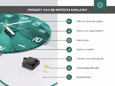 Horloge ronde Orchidée