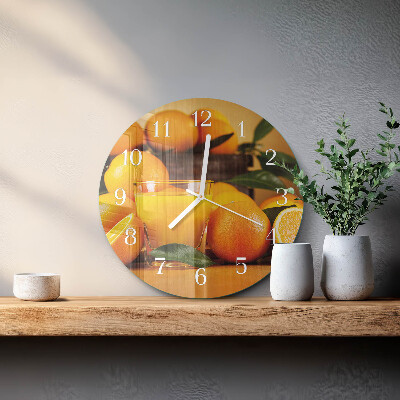 Horloge ronde Oranges