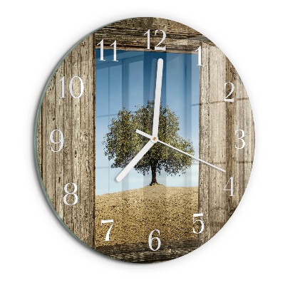 Horloge ronde Arbre