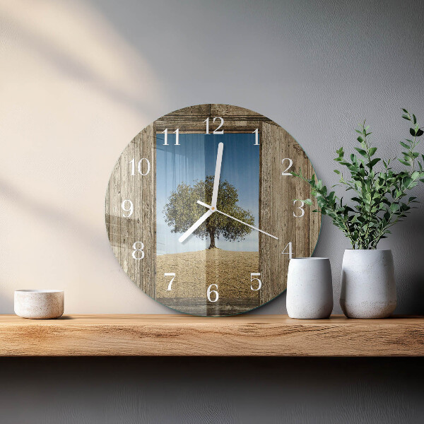 Horloge ronde Arbre