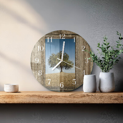 Horloge ronde Arbre
