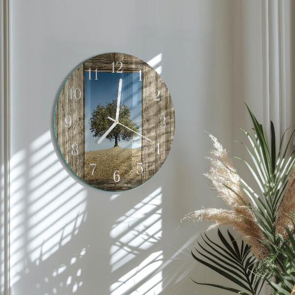Horloge ronde Arbre