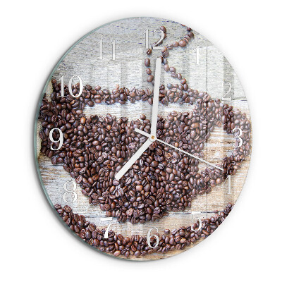 Horloge ronde Café en grains