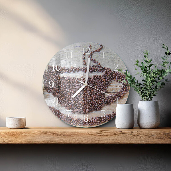 Horloge ronde Café en grains