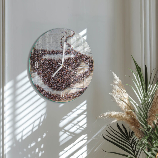 Horloge ronde Café en grains
