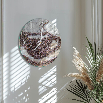 Horloge ronde Café en grains