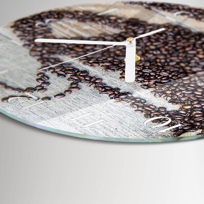 Horloge ronde Café en grains