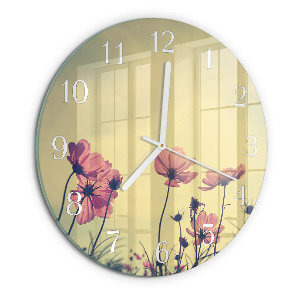 Horloge ronde Fleurs