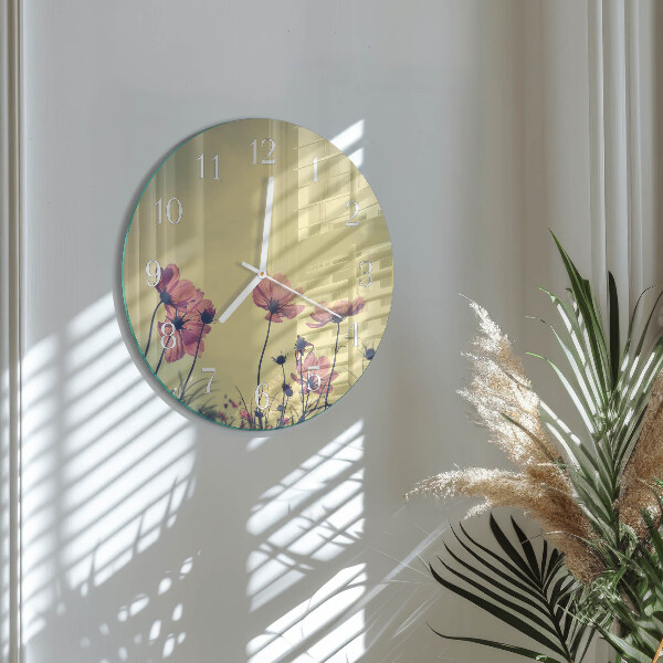 Horloge ronde Fleurs