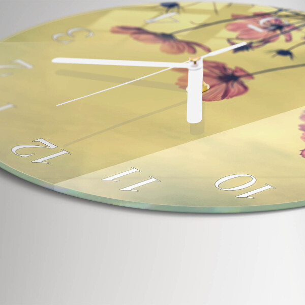Horloge ronde Fleurs
