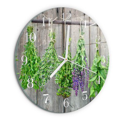 Horloge ronde herbes