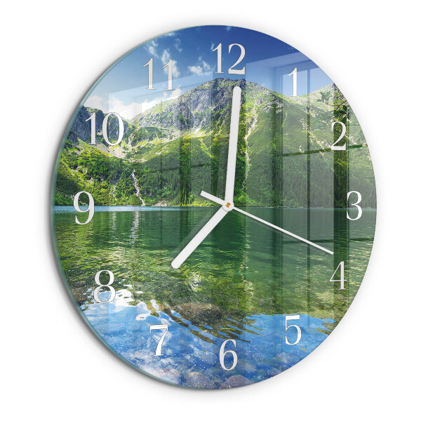 Horloge ronde Lac de montagne