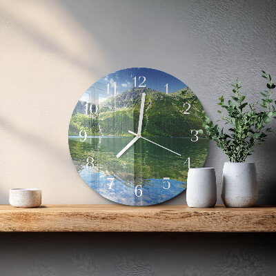 Horloge ronde Lac de montagne