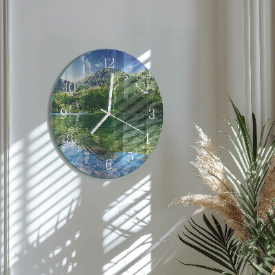 Horloge ronde Lac de montagne
