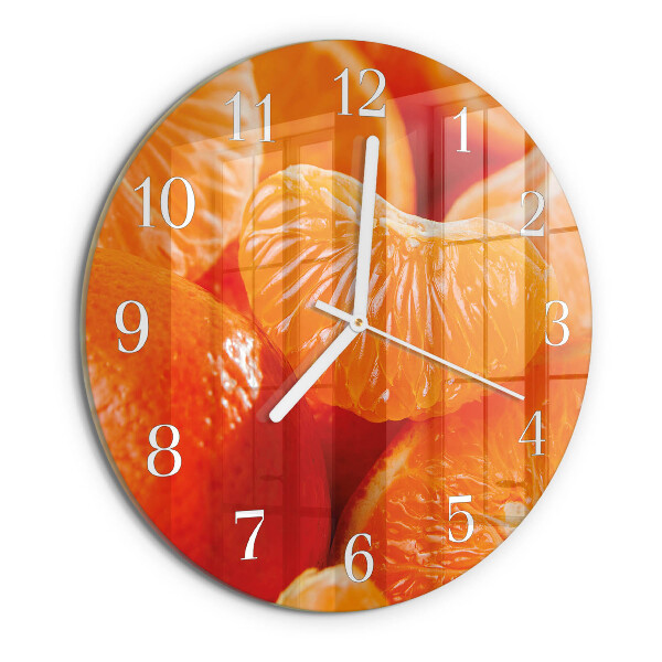 Horloge ronde mandarines