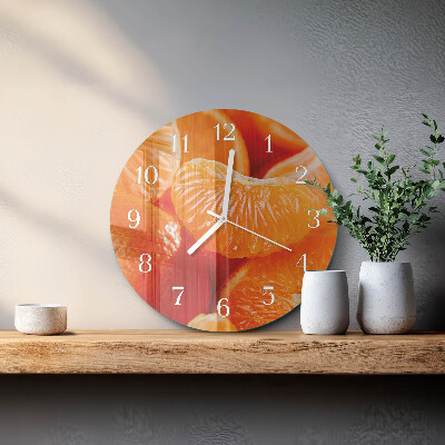 Horloge ronde mandarines