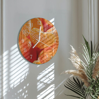 Horloge ronde mandarines