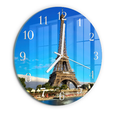 Horloge ronde Tour Eiffel Paris