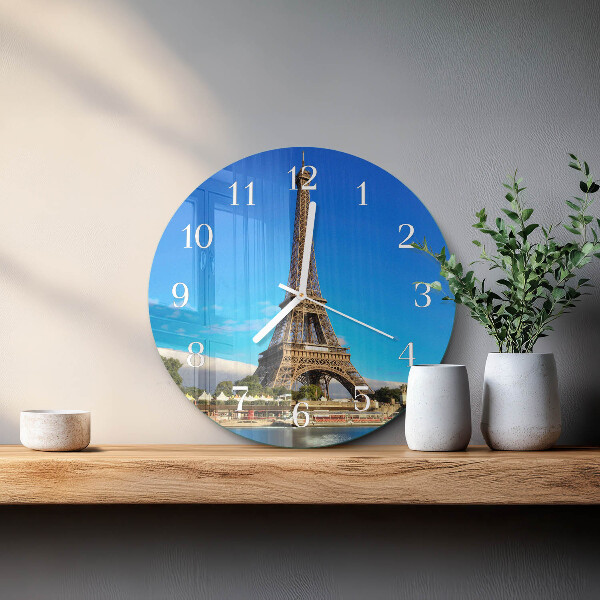 Horloge ronde Tour Eiffel Paris