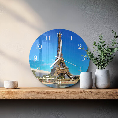 Horloge ronde Tour Eiffel Paris