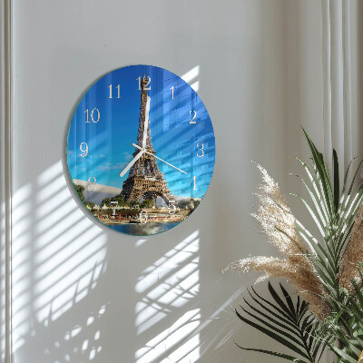 Horloge ronde Tour Eiffel Paris