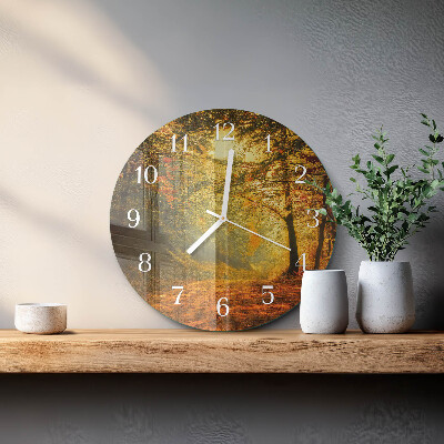 Horloge ronde L'automne en forêt