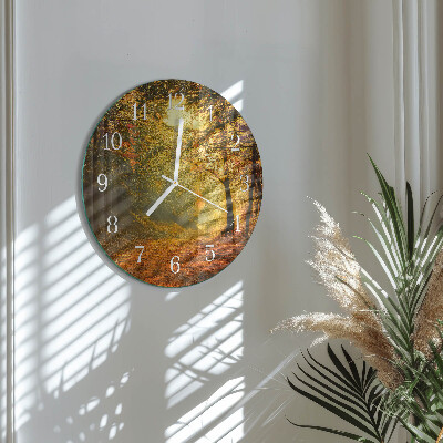 Horloge ronde L'automne en forêt