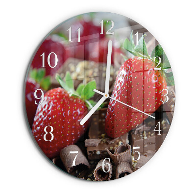 Horloge ronde Fraises