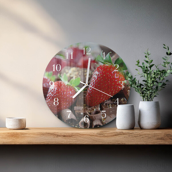 Horloge ronde Fraises
