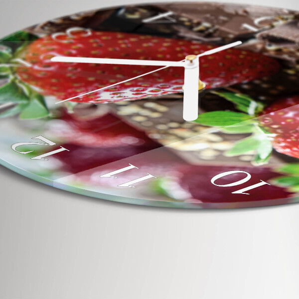 Horloge ronde Fraises