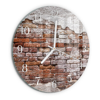 Horloge ronde Brique