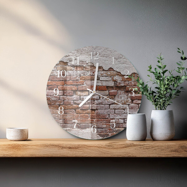 Horloge ronde Brique
