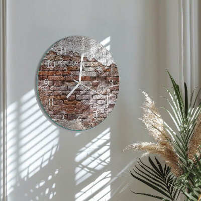 Horloge ronde Brique