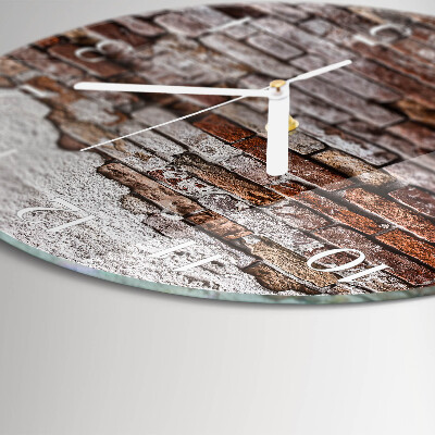 Horloge ronde Brique