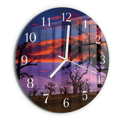 Horloge ronde Arbres