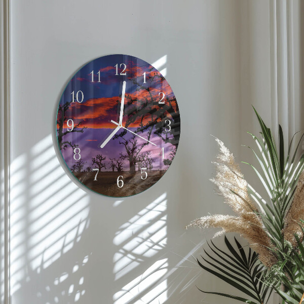 Horloge ronde Arbres