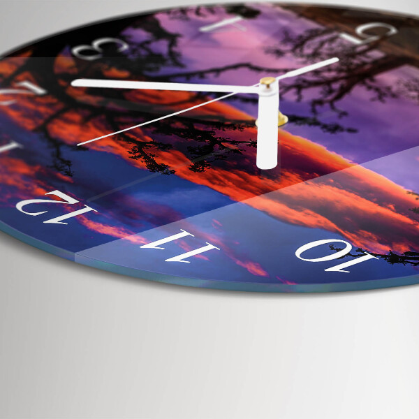 Horloge ronde Arbres
