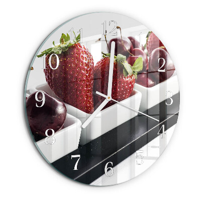 Horloge ronde Fraises