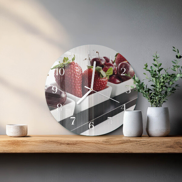 Horloge ronde Fraises
