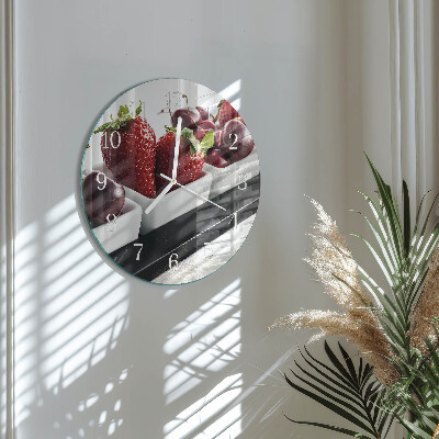 Horloge ronde Fraises
