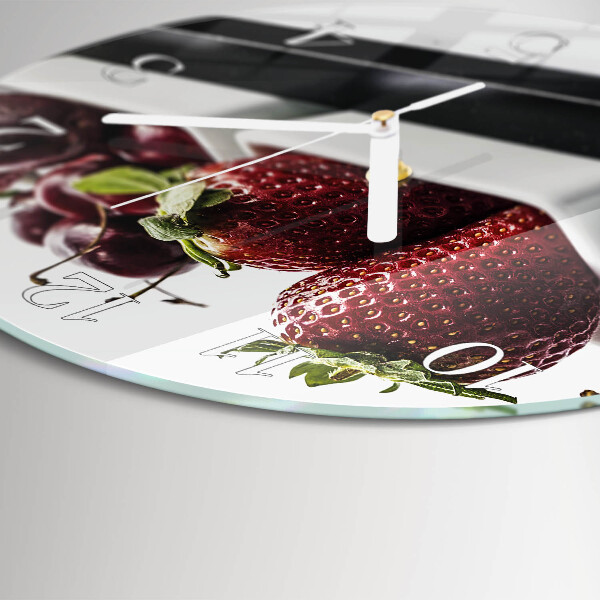 Horloge ronde Fraises