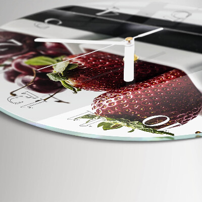 Horloge ronde Fraises