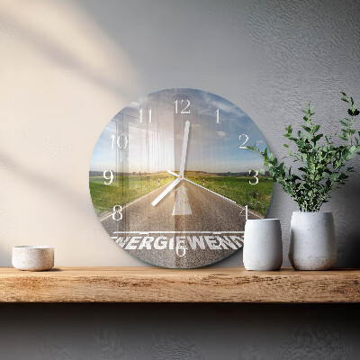 Horloge ronde Champ de chemin