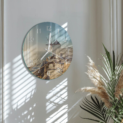 Horloge ronde Santorin